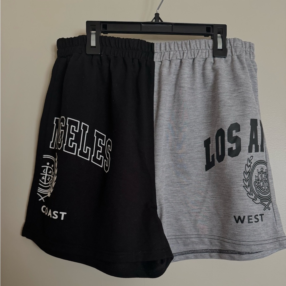 Grey and black Los Angeles shorts
